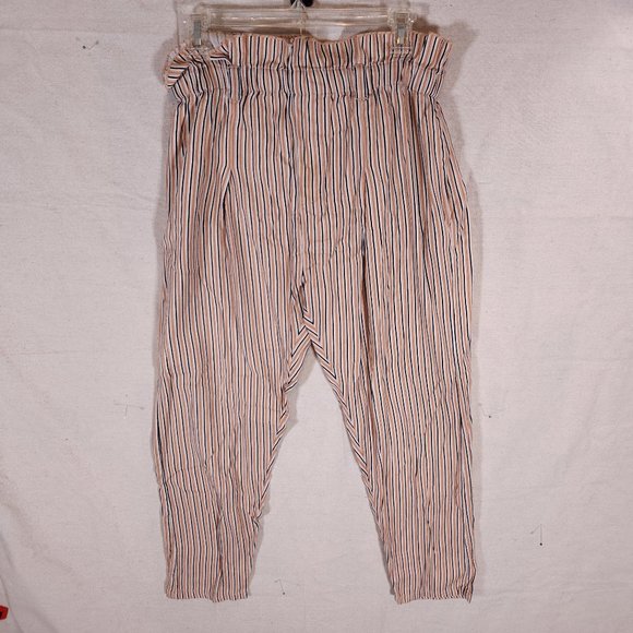 Billabong Pants Womens Large Elastic Waist Multicolor Striped Lounge Beach - Picture 1 of 12